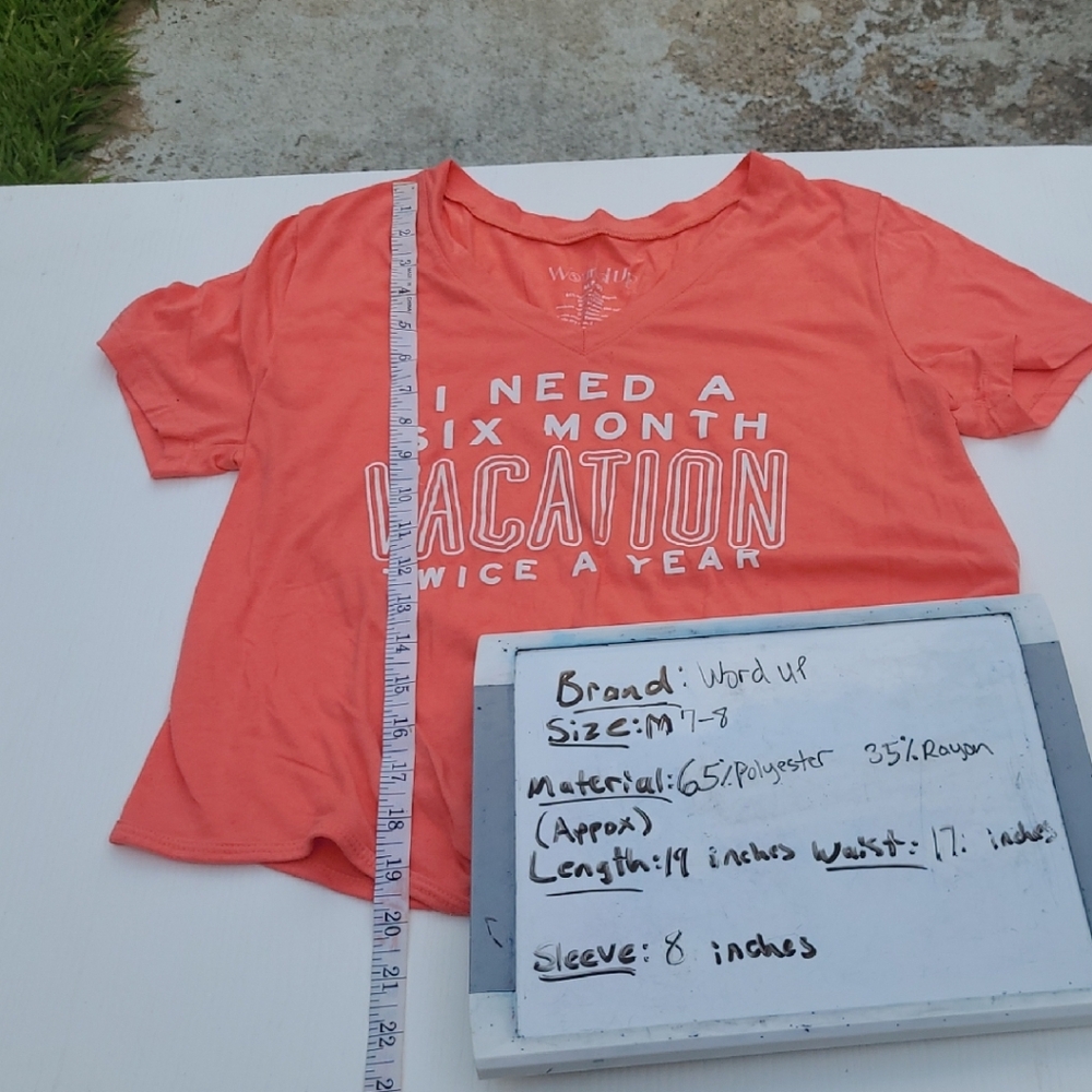 DONATING 8/13Wound Up Kids Graphic Tee - Coral Last Call Free With Sale